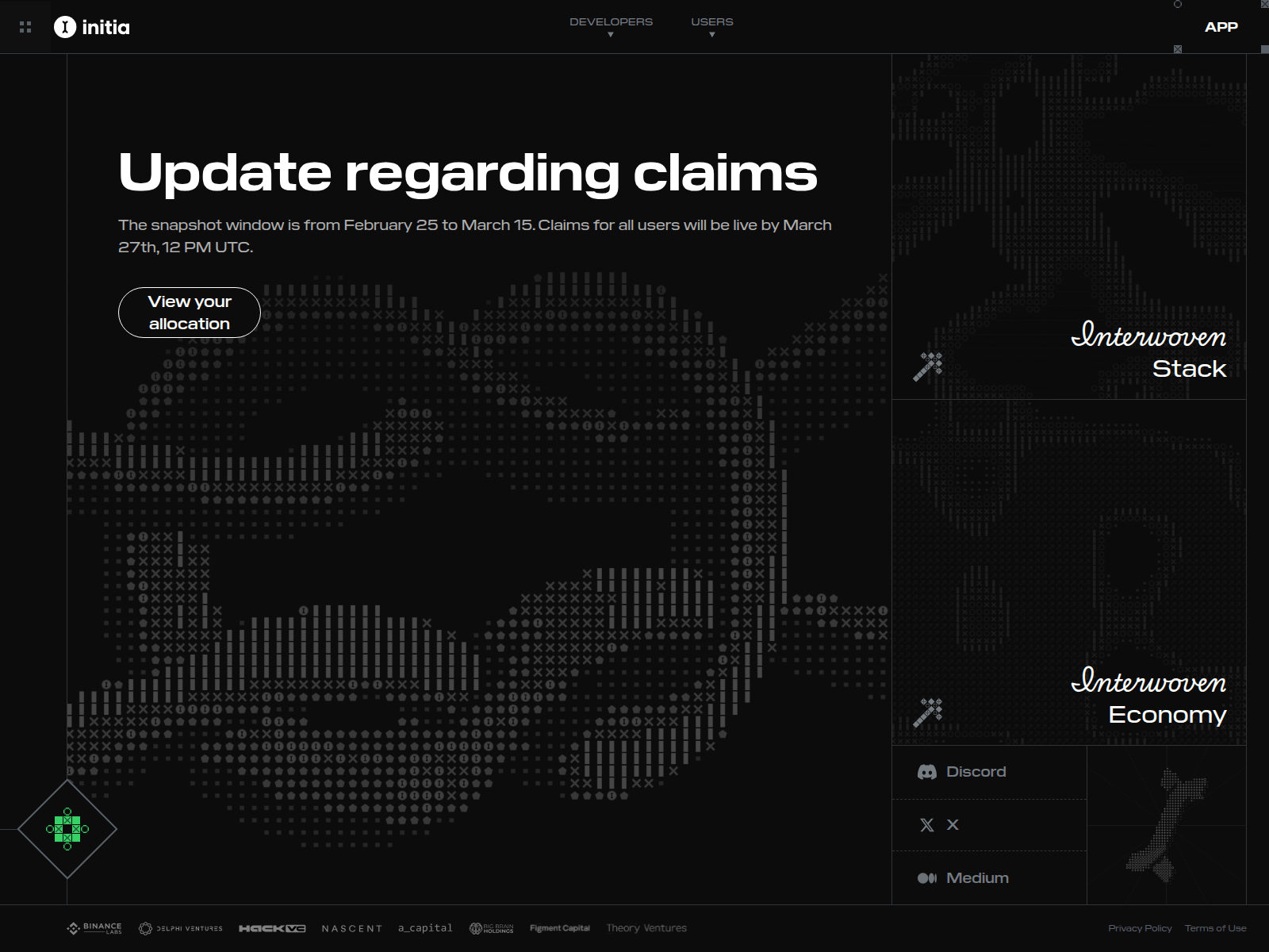 Screenshot of event-initia.xyz