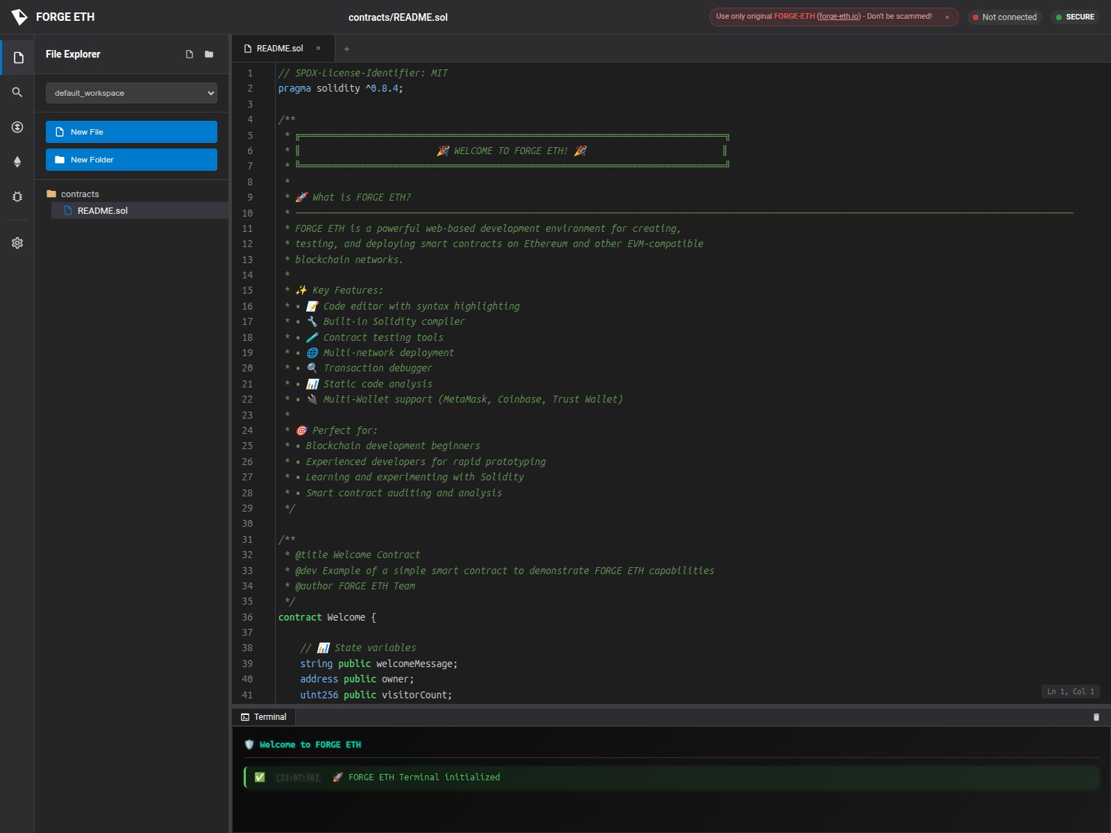 Forensic screenshot of forge-eth.world