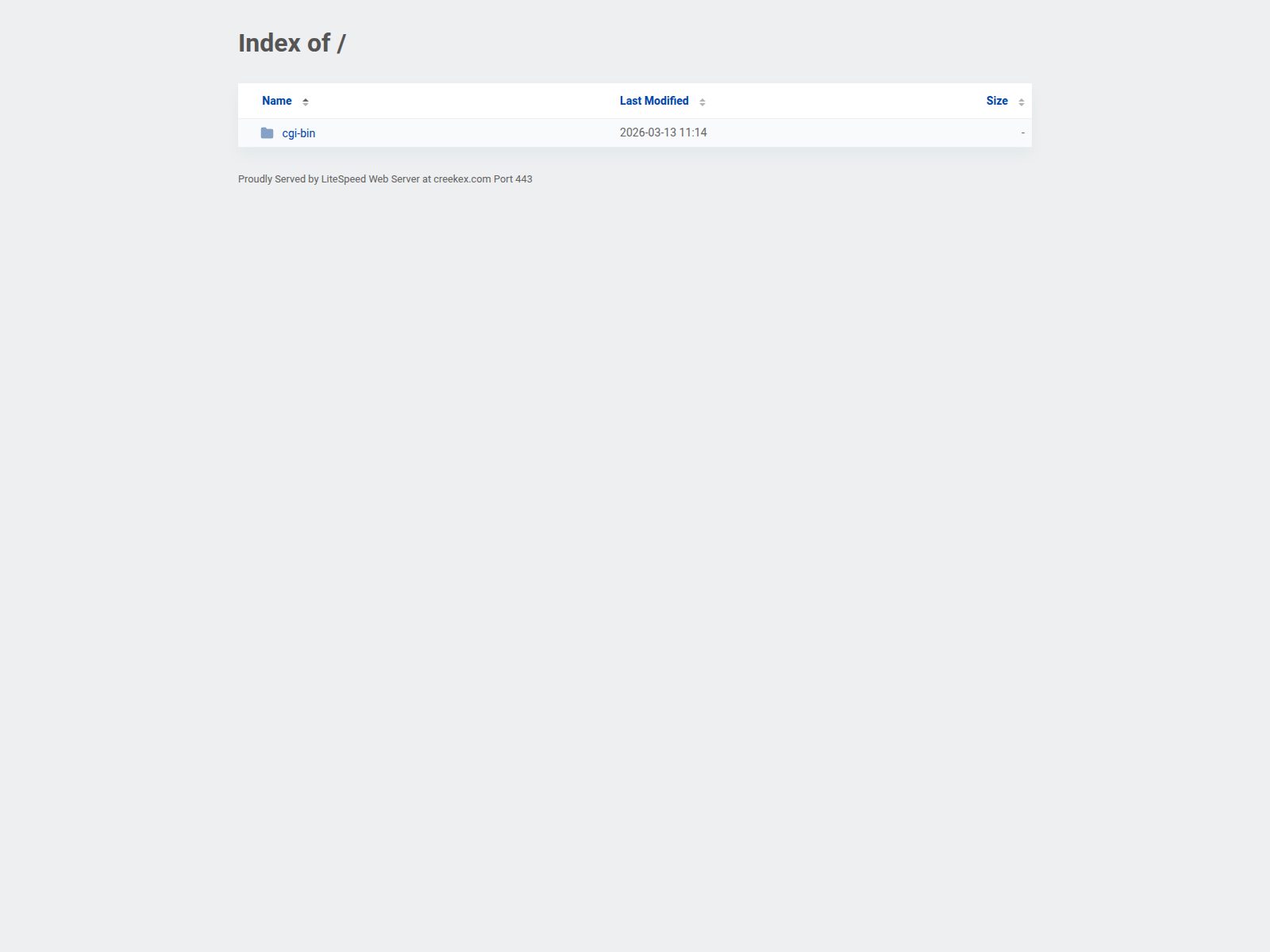 Forensic screenshot of creekex.com