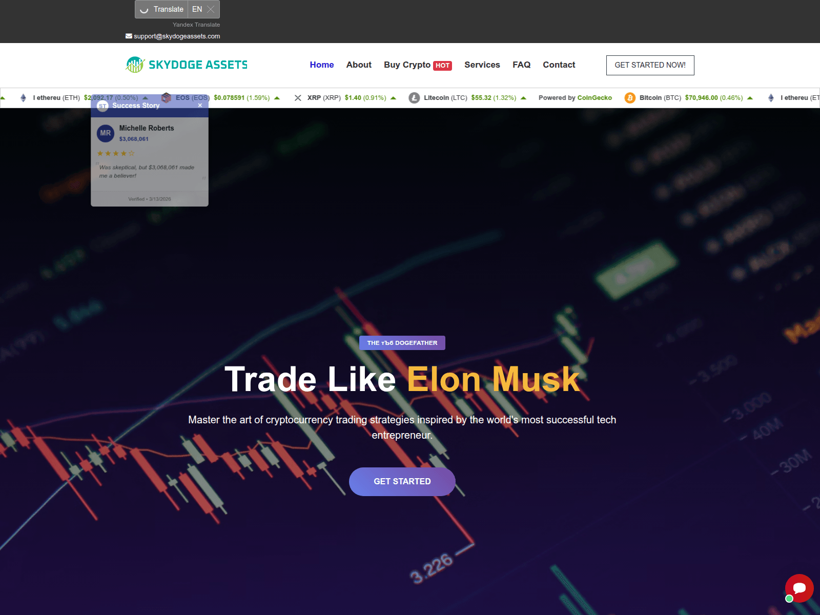 Screenshot of skydogeassets.com