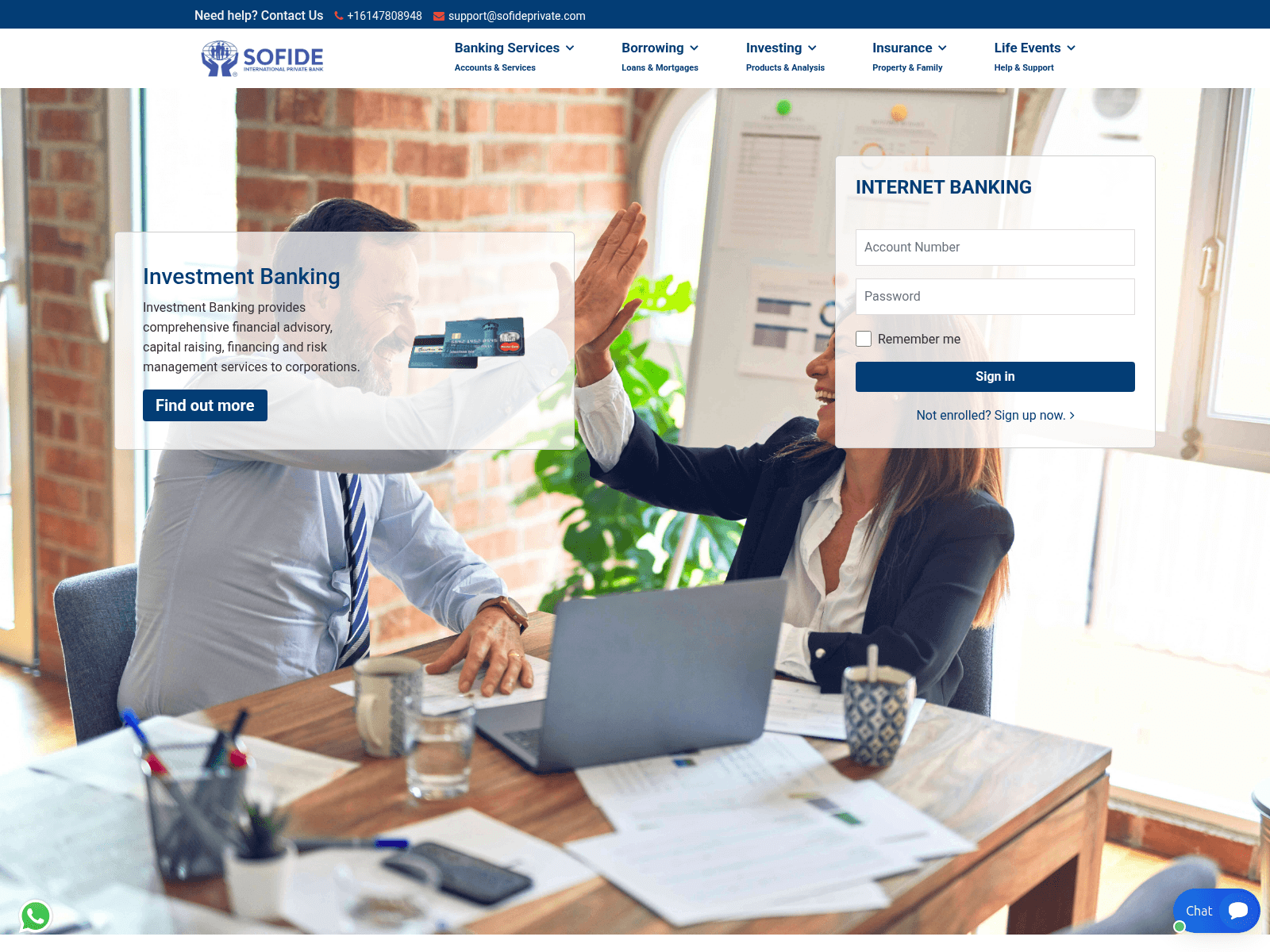 Screenshot of sofideprivate.com