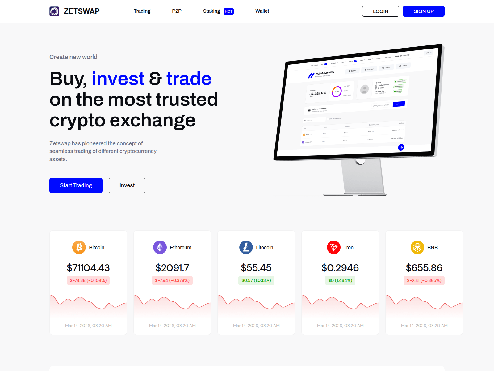 Screenshot of zetswap.net