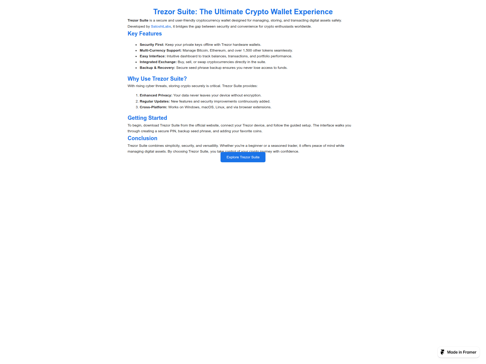 Screenshot of suites-home.framer.ai