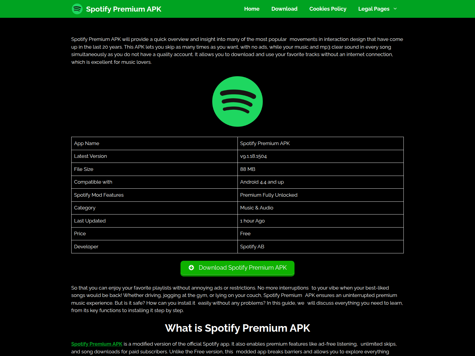 Screenshot of spotifypremium.icu