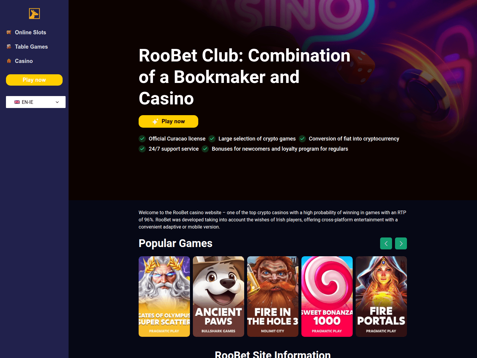 Screenshot of roobetsaap.com