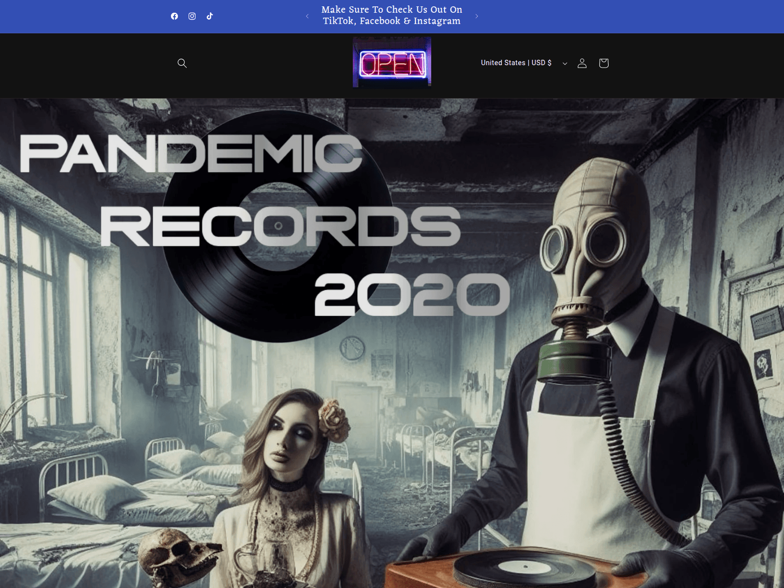 Forensic screenshot of pandemicrecords2020.com