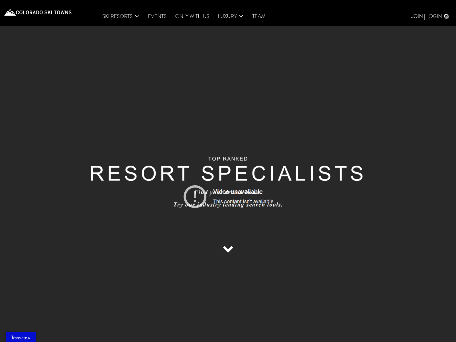 Screenshot of coloradoskitowns.com