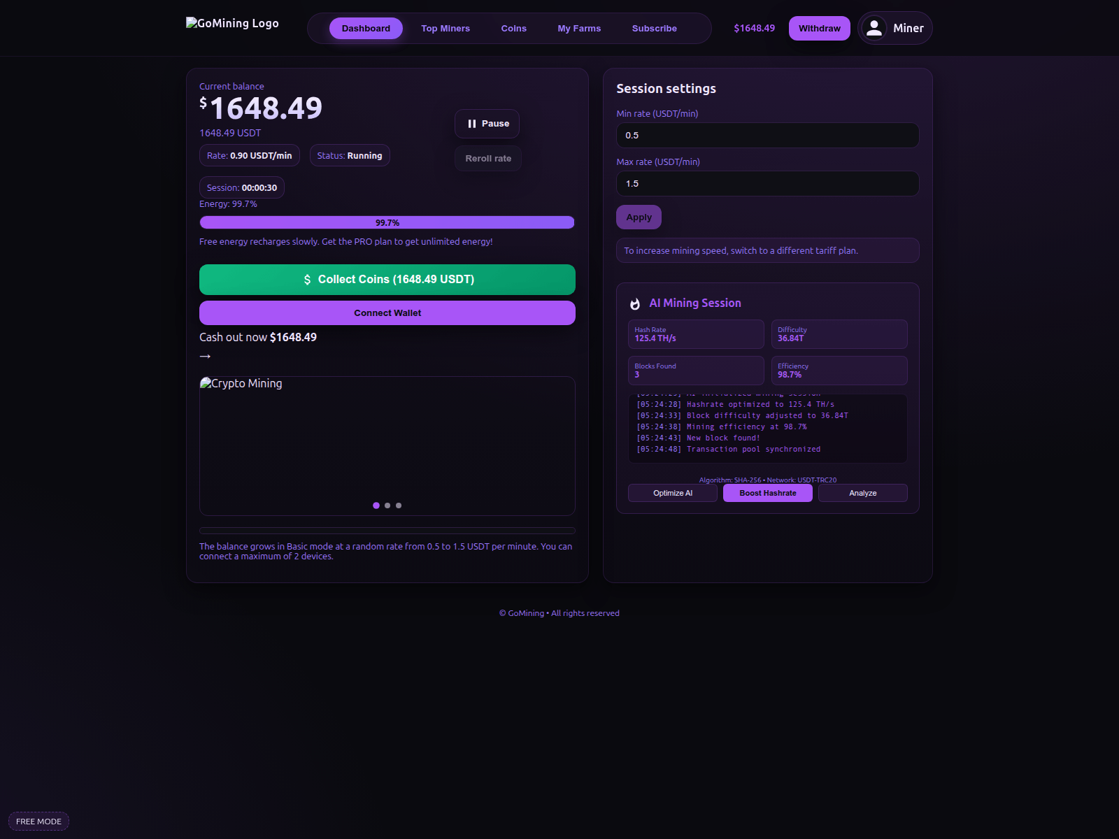 Screenshot of wild-term-78bb.trustcoin.workers.dev