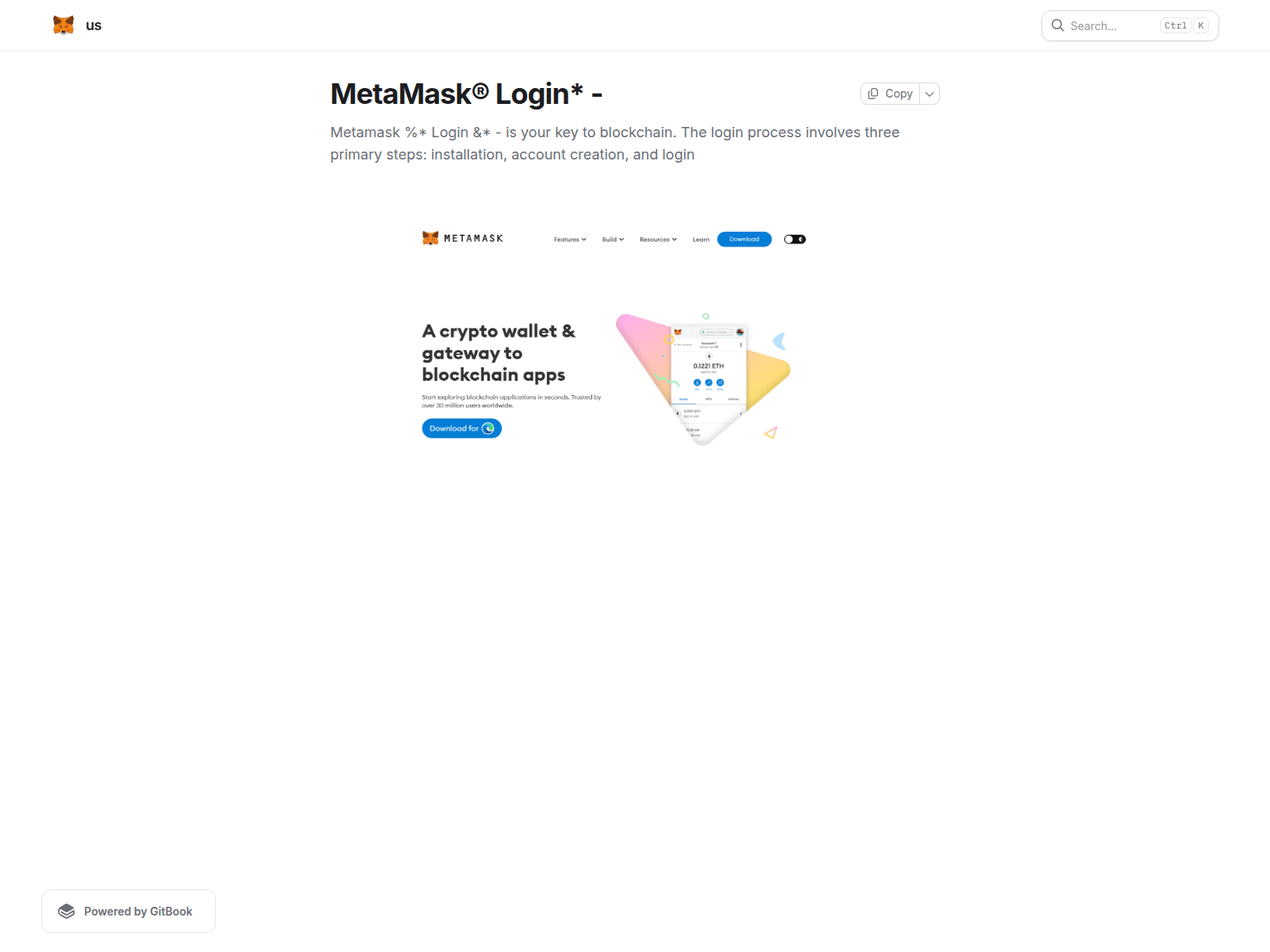 Screenshot of metamsklognn.gitbook.io