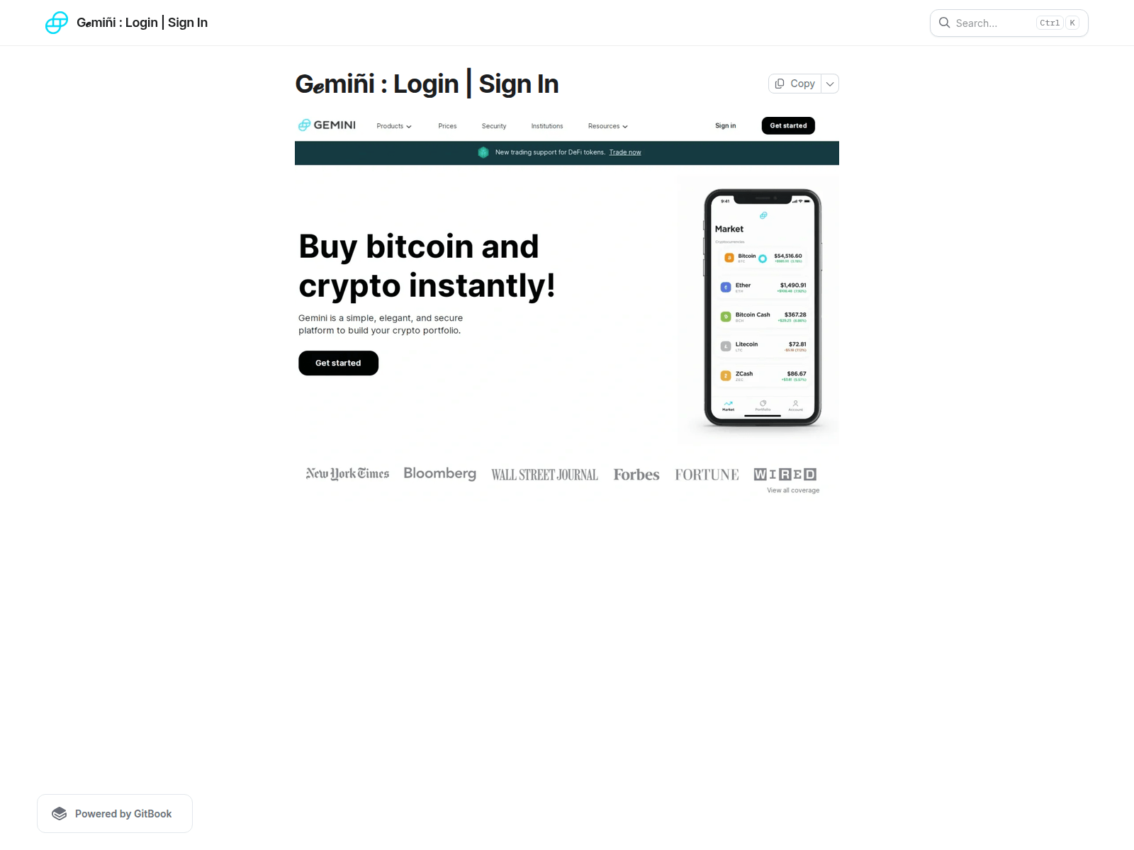 Forensic screenshot of gixminilogmx.gitbook.io