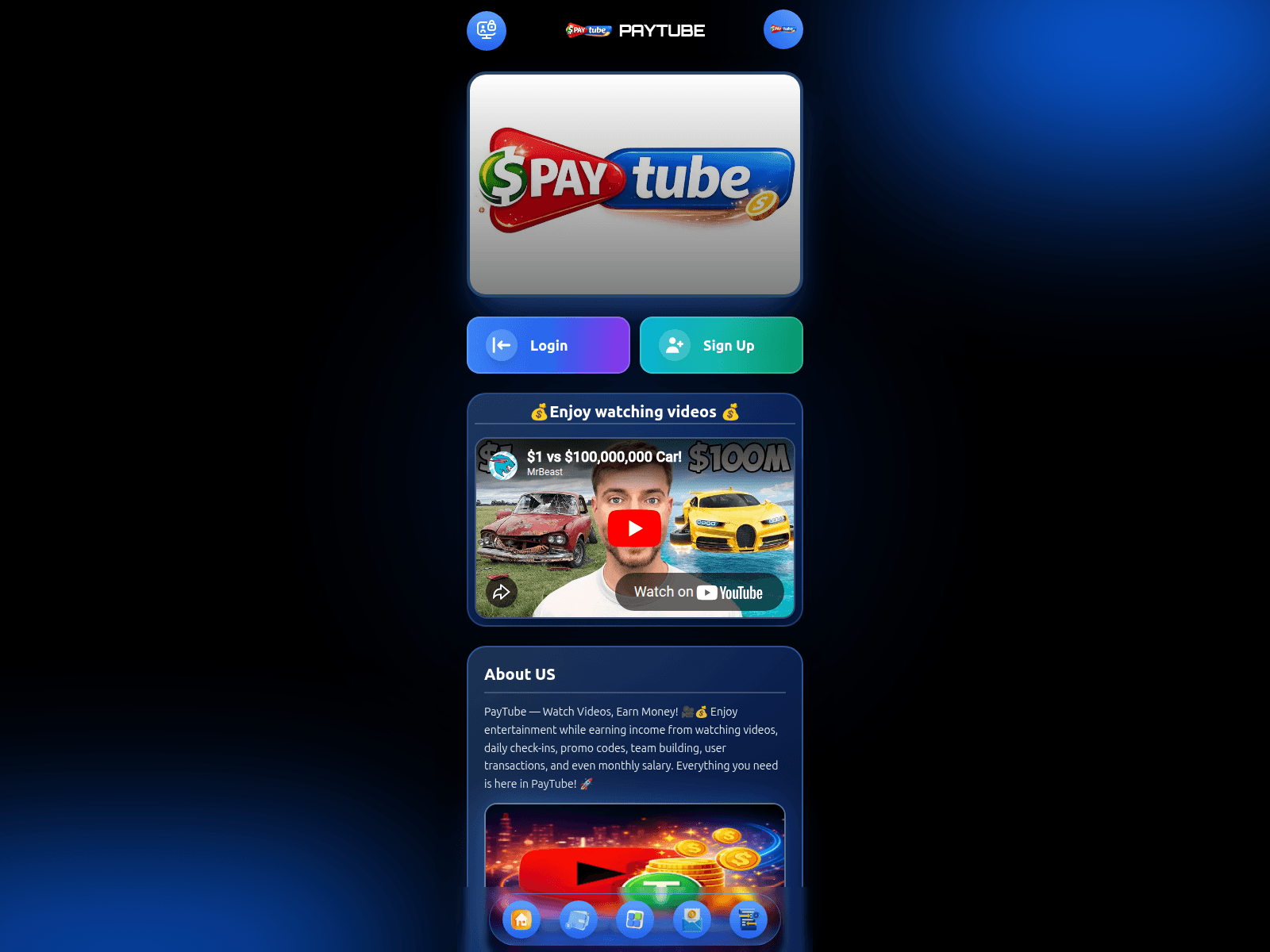 Forensic screenshot of paytube.app