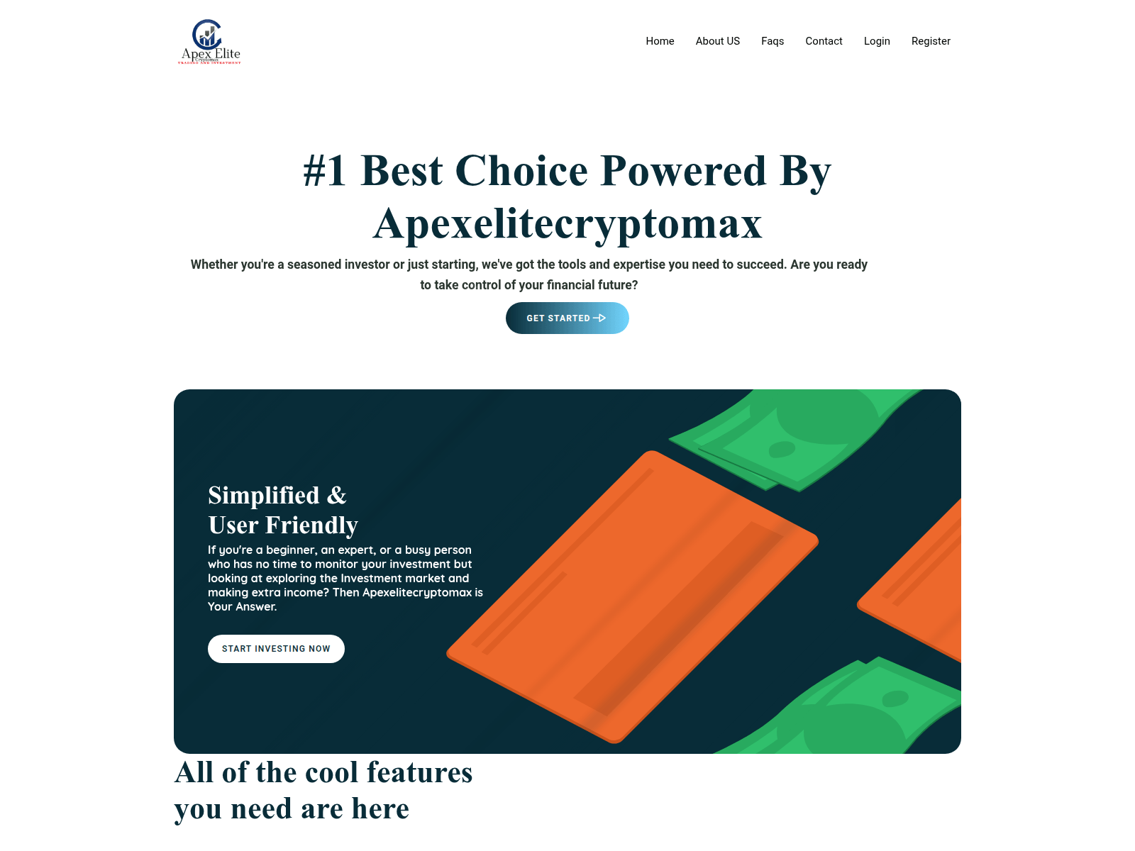 Screenshot of apexelitecryptomax.com