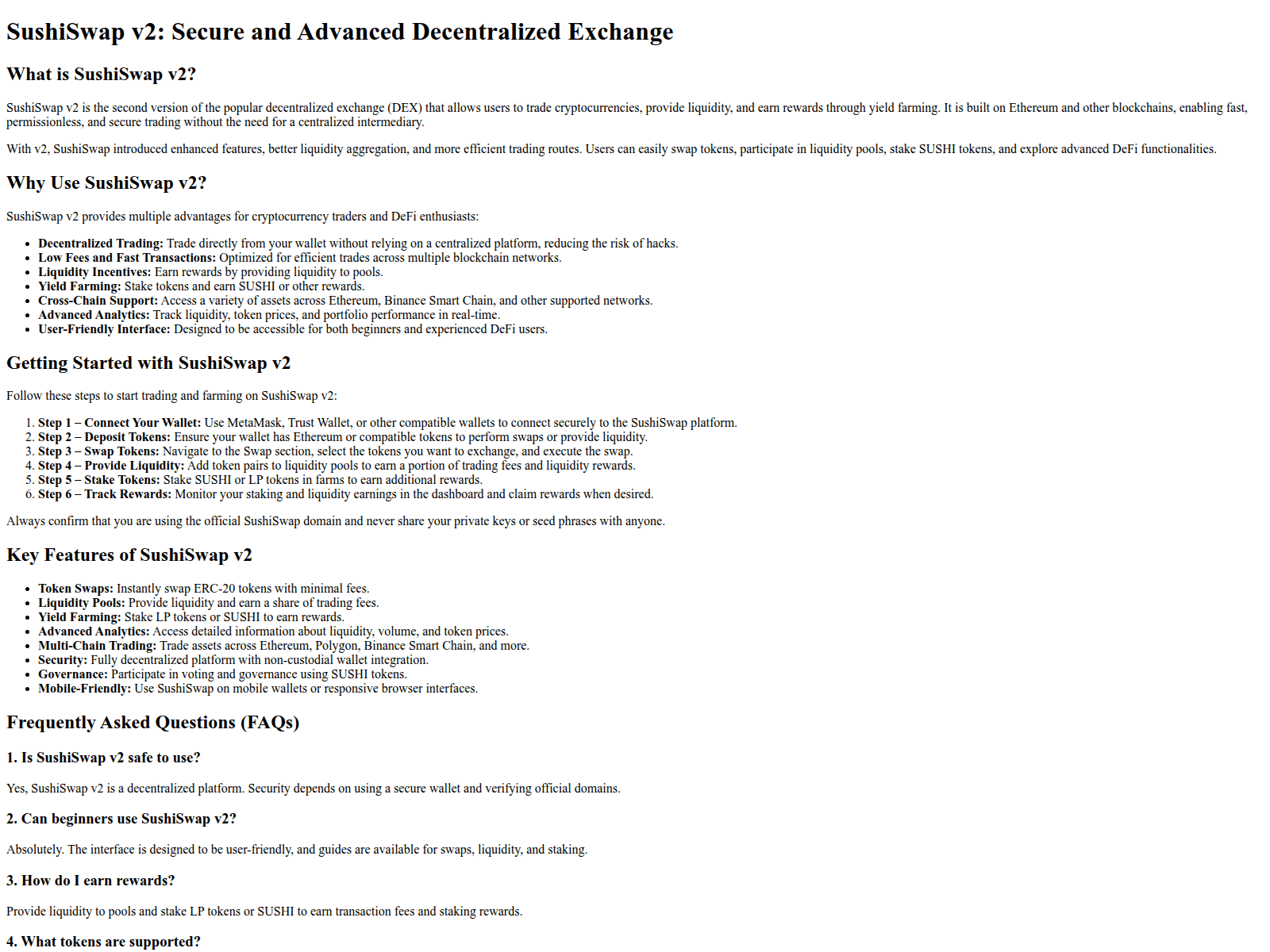 Screenshot of new-sushiswap-v2.pages.dev