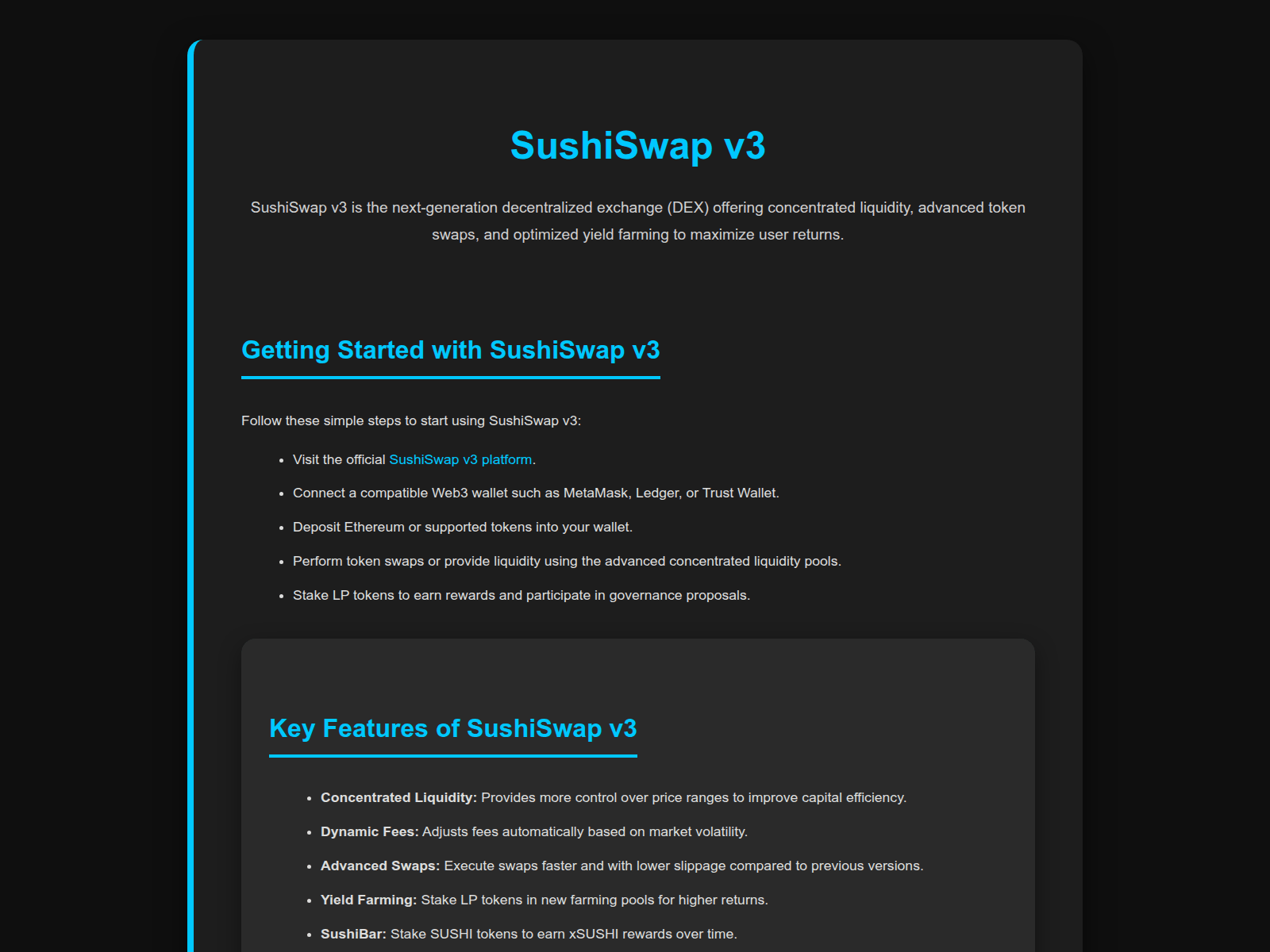 Screenshot of web-sushiswap-v3.pages.dev