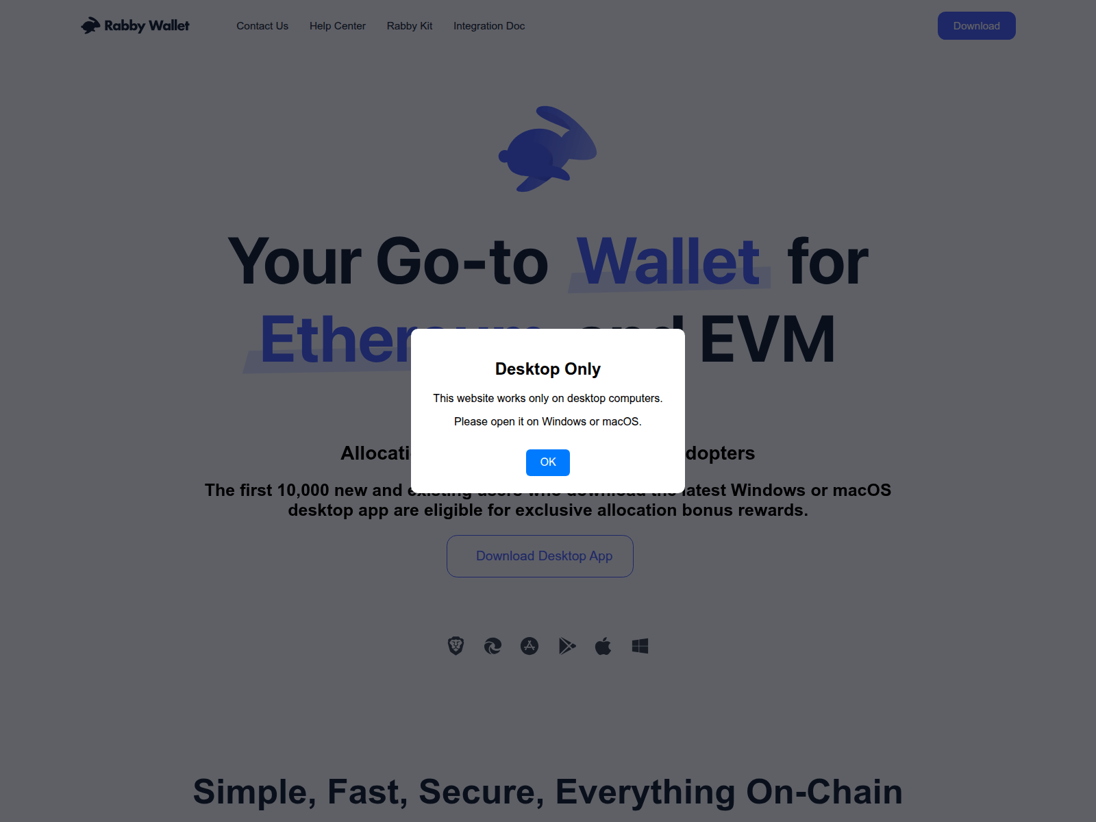 Screenshot of rabbywallets-9lg.pages.dev