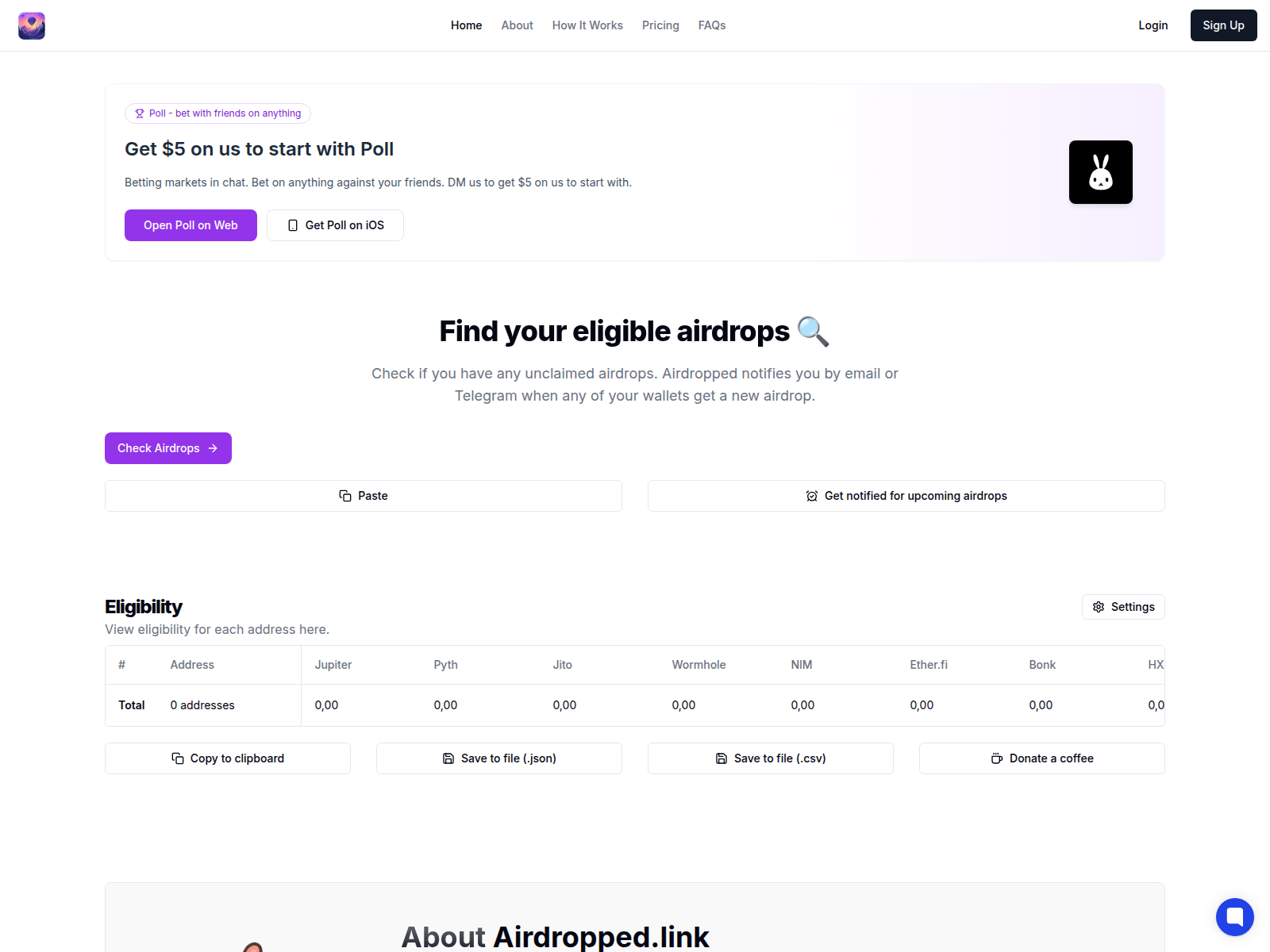 Screenshot of airdroppedlink.pages.dev