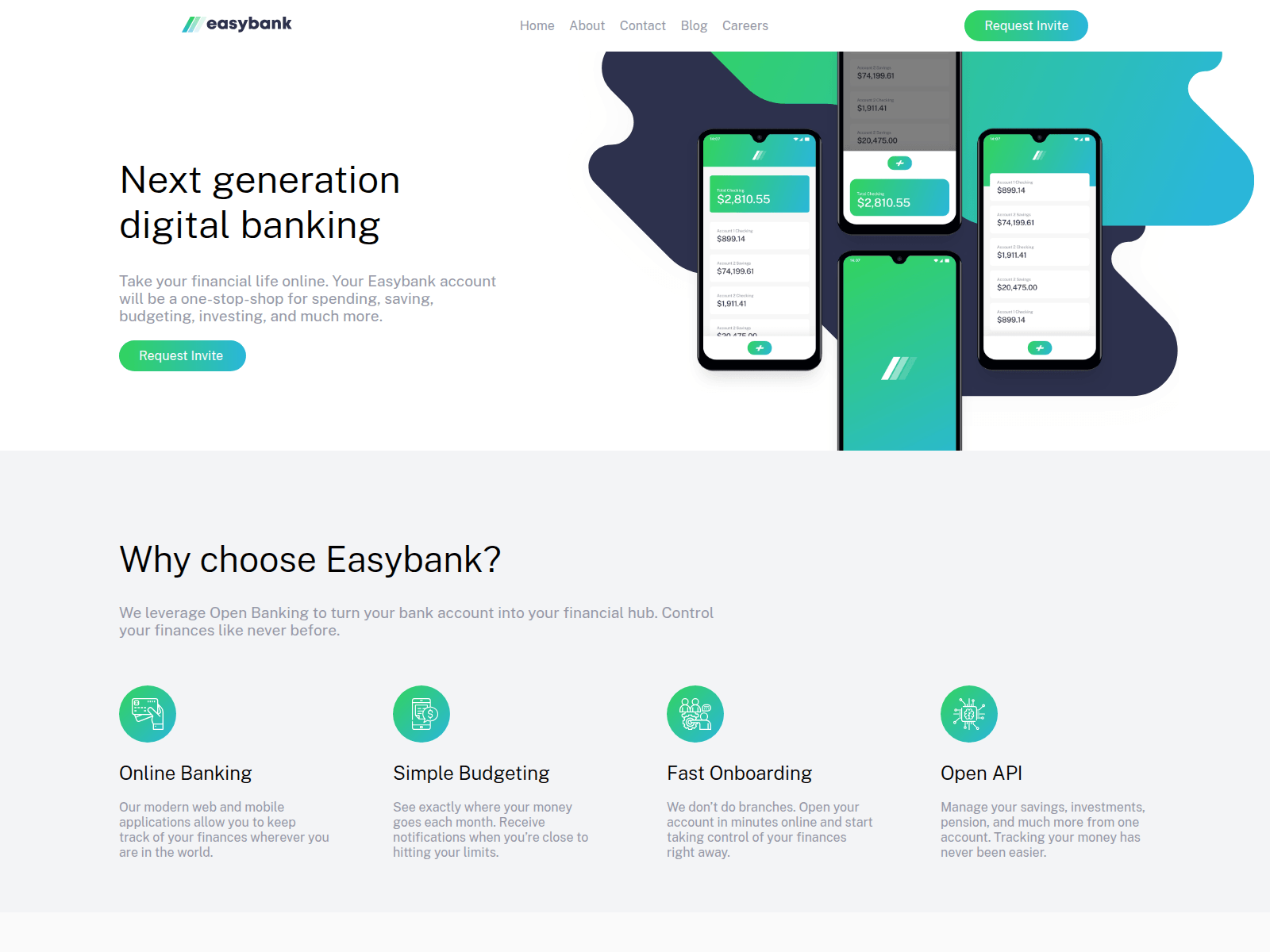 Screenshot of easy-bank-landing-page-ecru.vercel.app