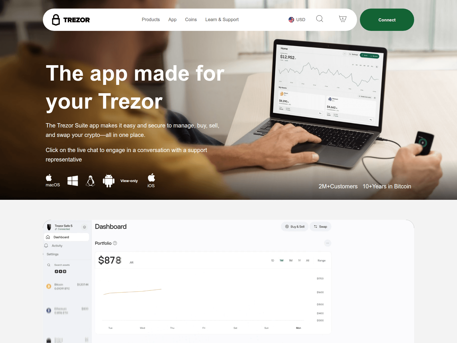 Screenshot of trezormainnet-server.online