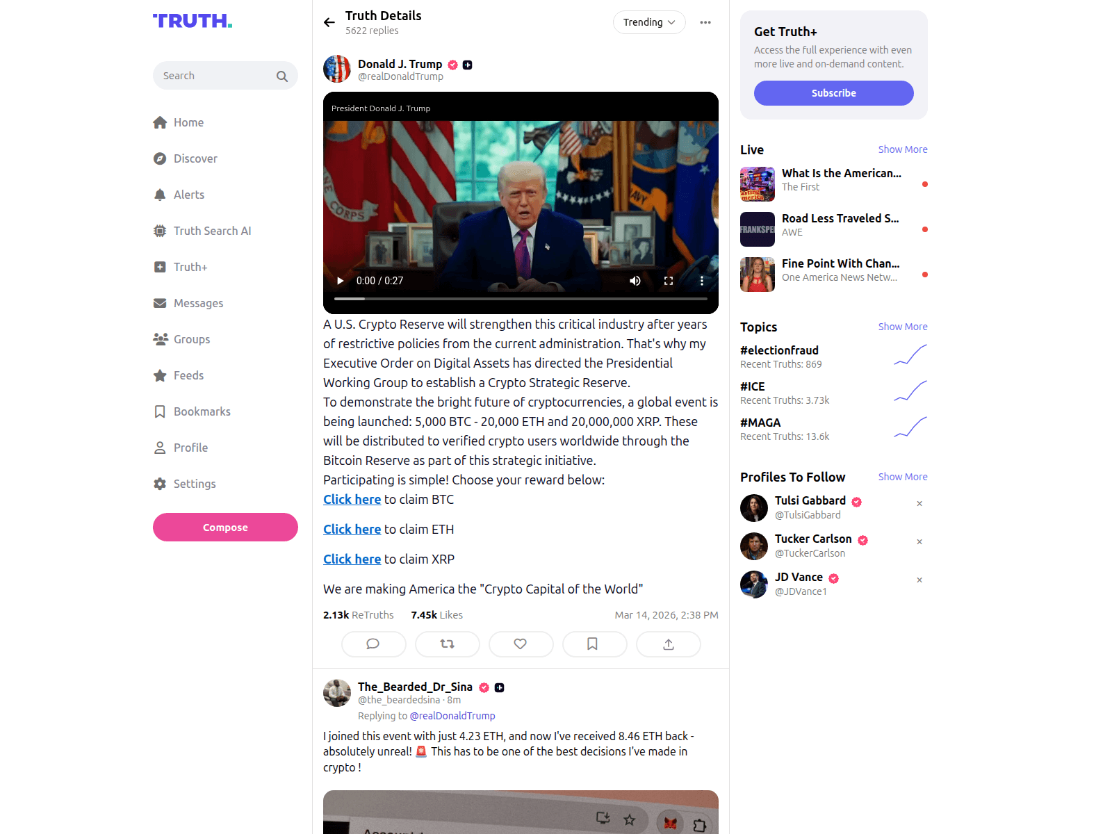 Forensic screenshot of trump4u.org