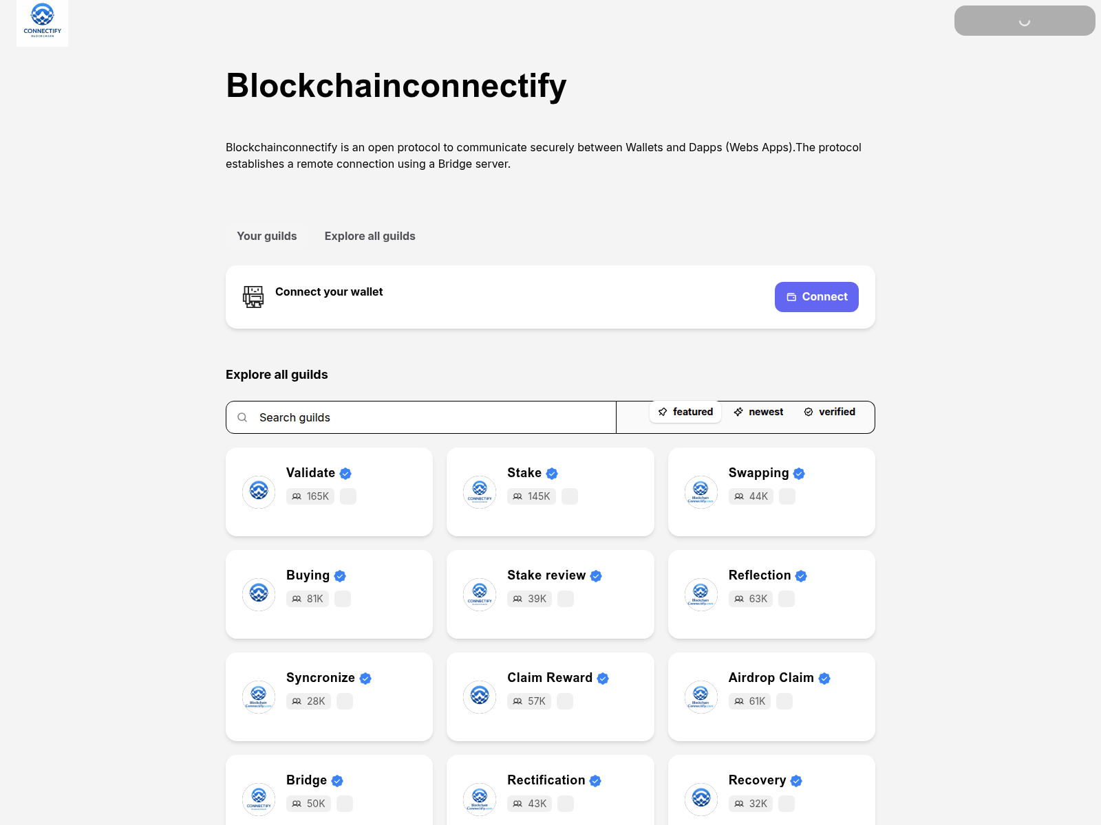 Forensic screenshot of blockchainconnectify.net