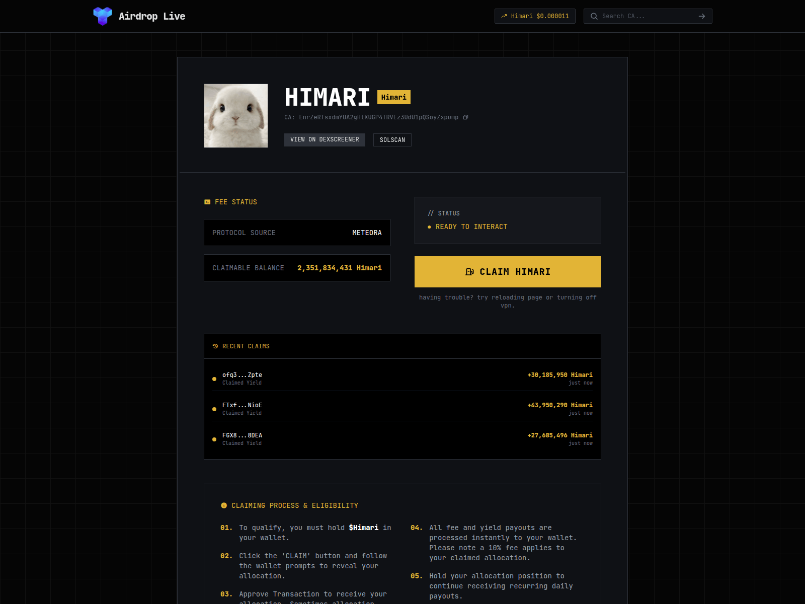 Forensic screenshot of live-bag.fun