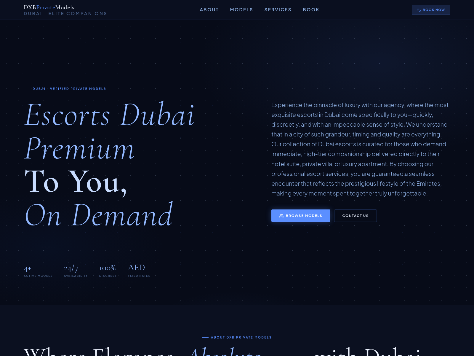 Forensic screenshot of dxbprivatemodels.com