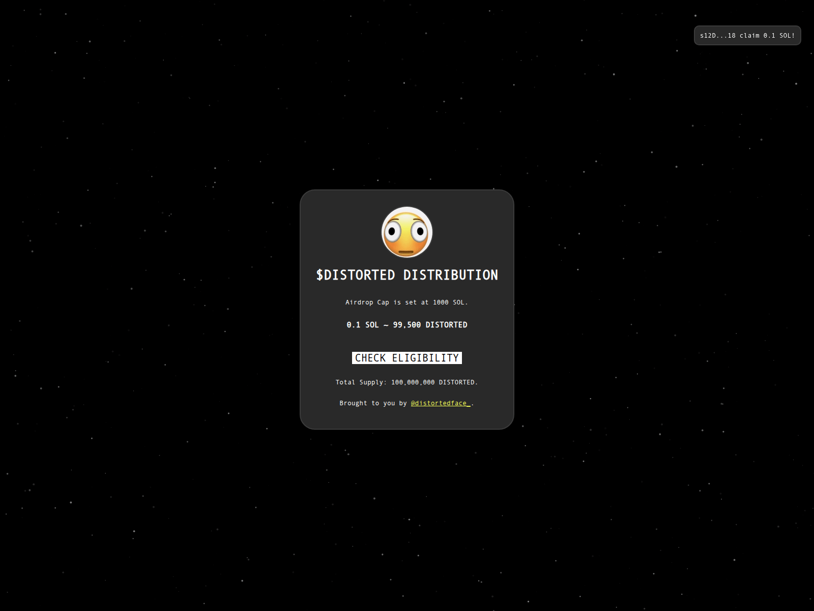 Forensic screenshot of distorted-allocations.xyz