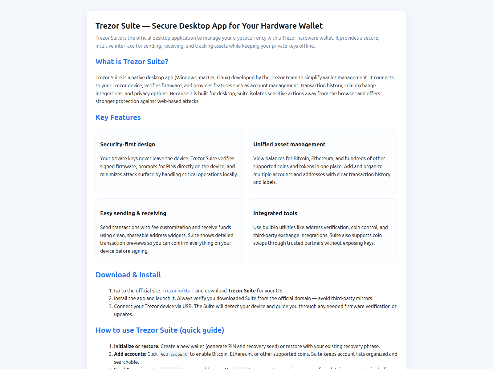 Screenshot of trezorsuiteapp.vercel.app