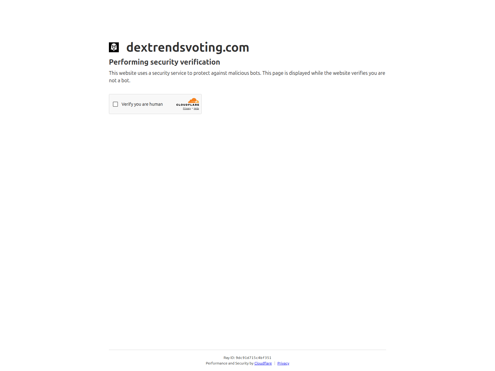 Screenshot of dextrendsvoting.com