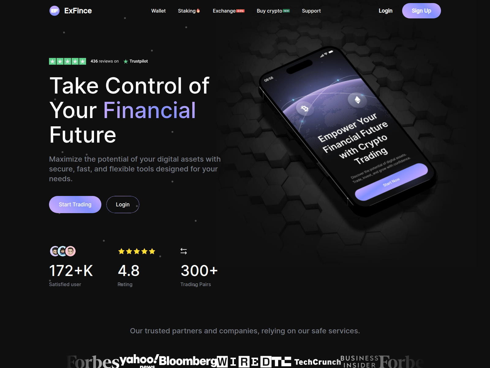 Screenshot of exfince.com