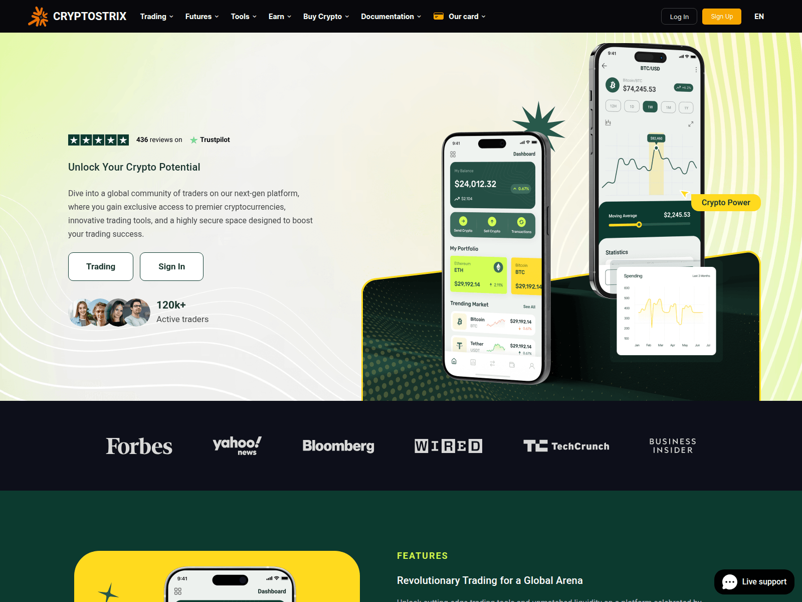 Forensic screenshot of cryptostrix.com