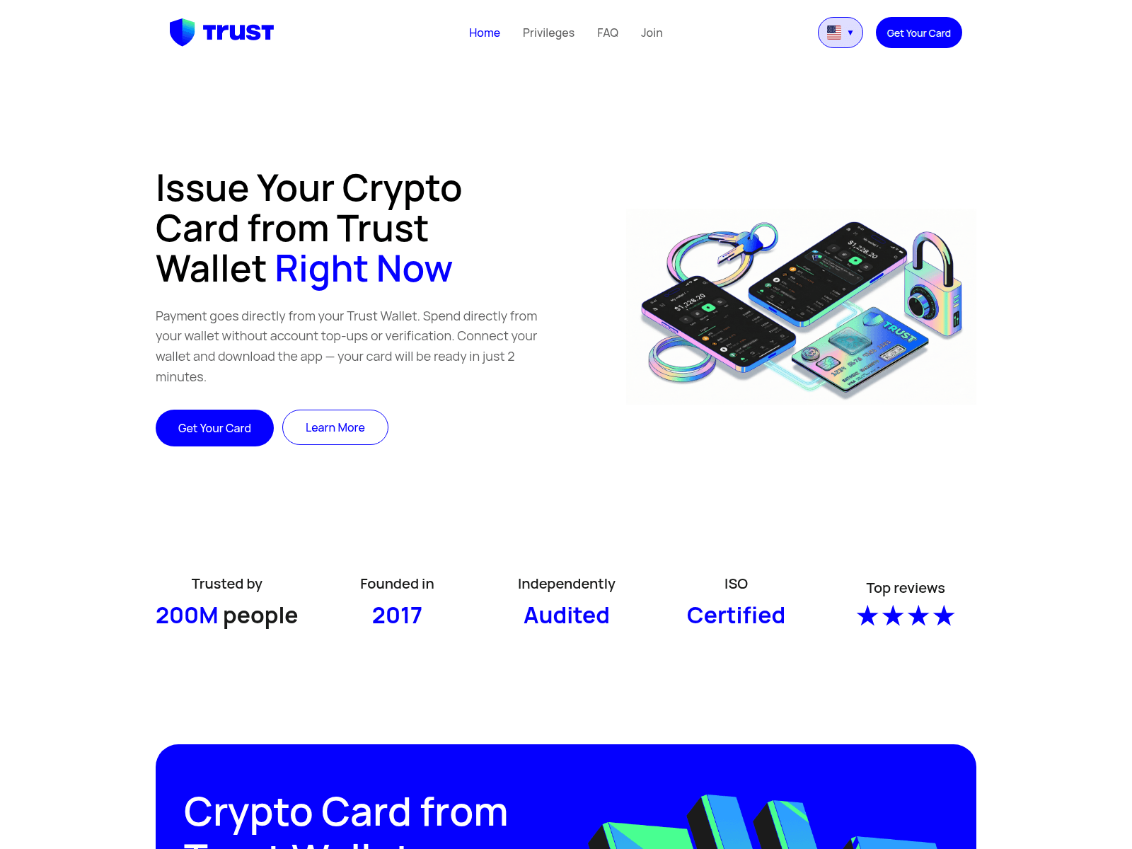Forensic screenshot of www.trustwallcard.com