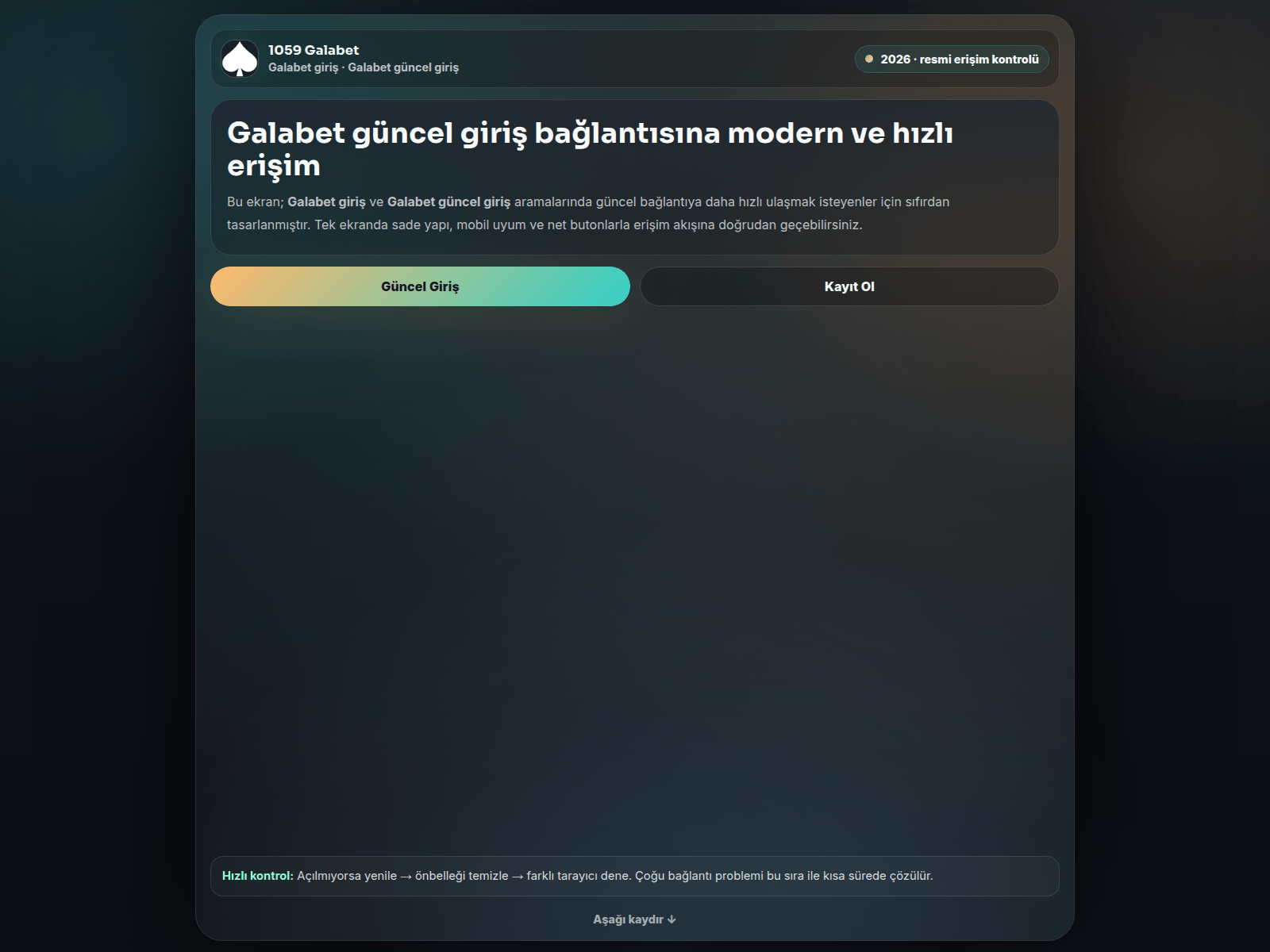 Screenshot of tr.galabet1059giris.com