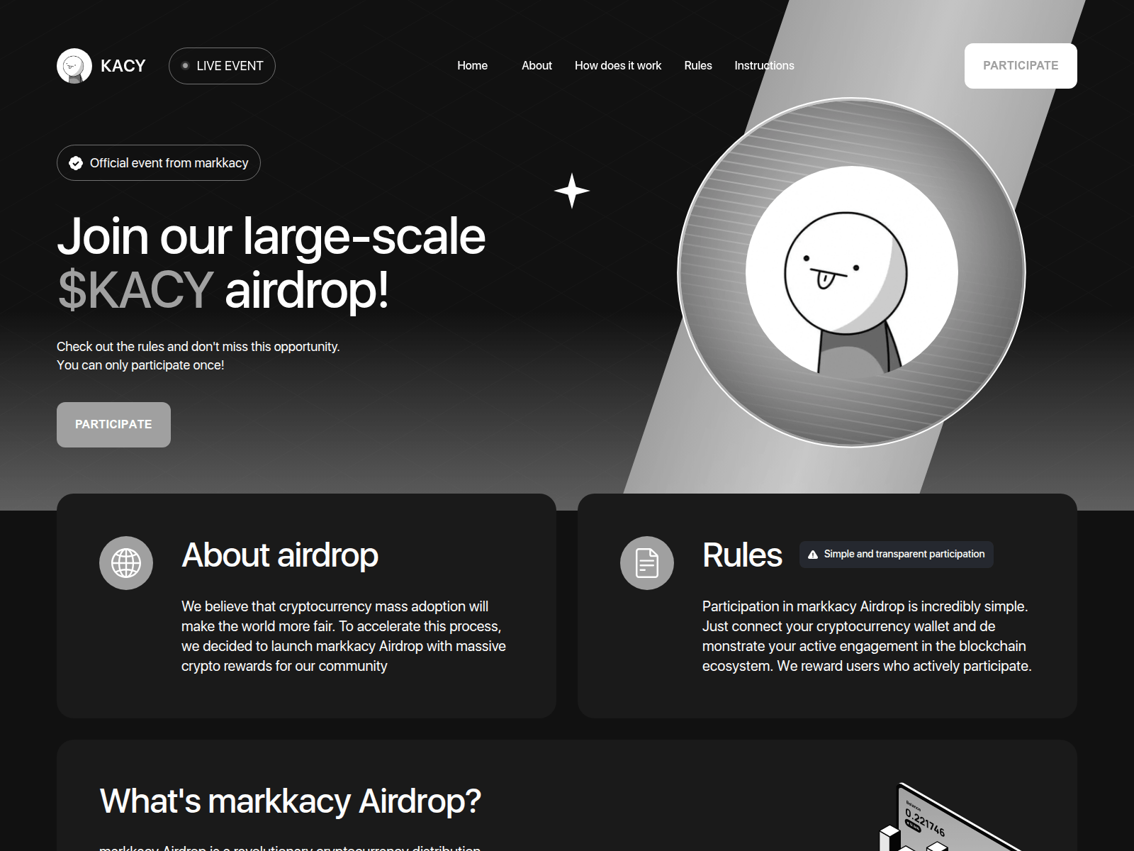 Screenshot of markkacy.lol