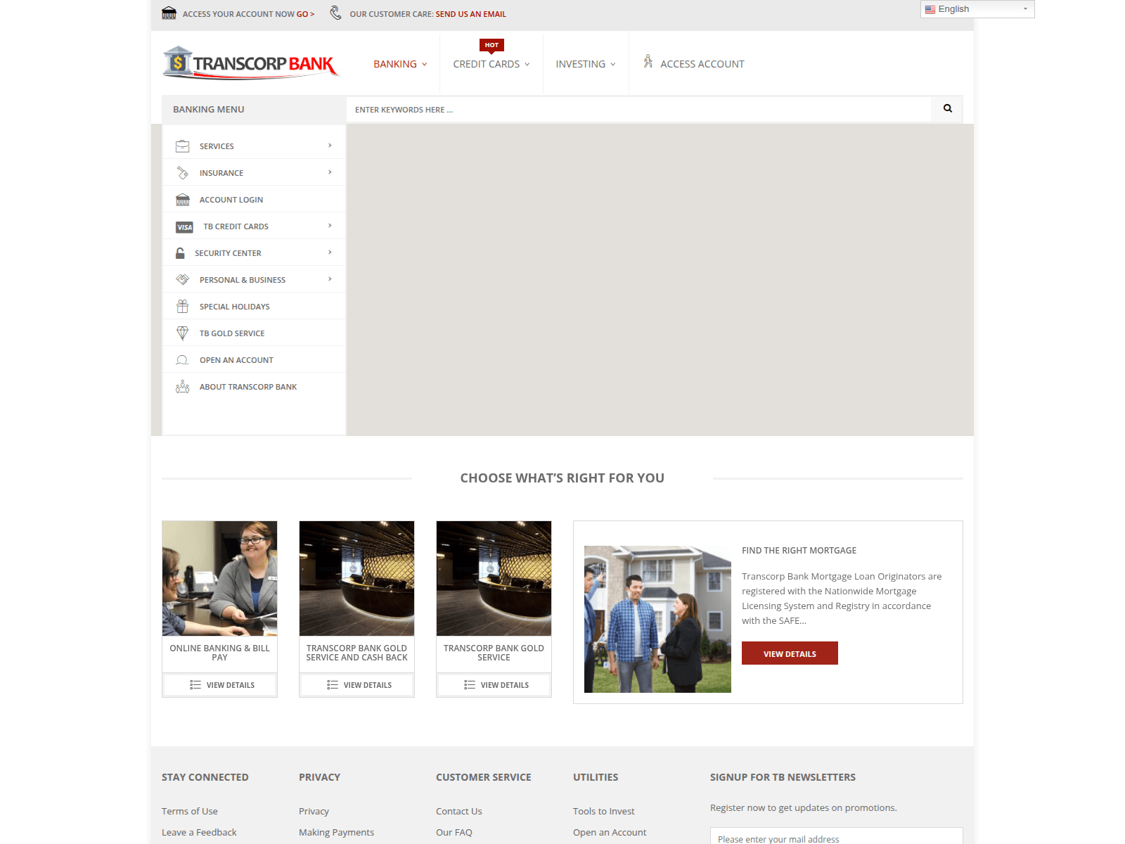 Forensic screenshot of transcorpbank.com