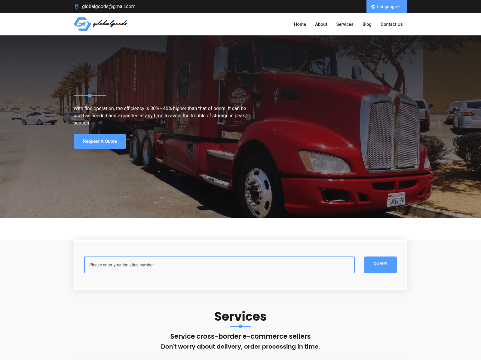 Forensic screenshot of gbgglogistics.com