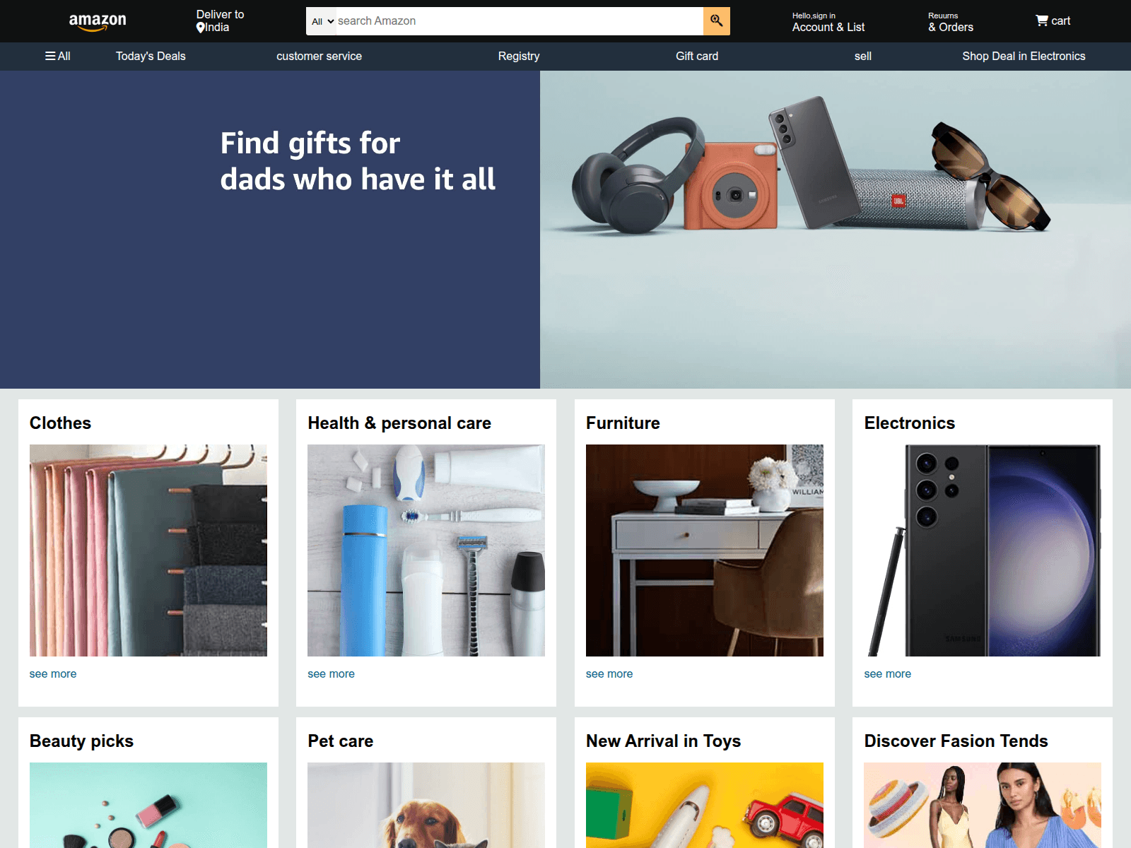 Screenshot of amazon-clone-pi-nine.vercel.app