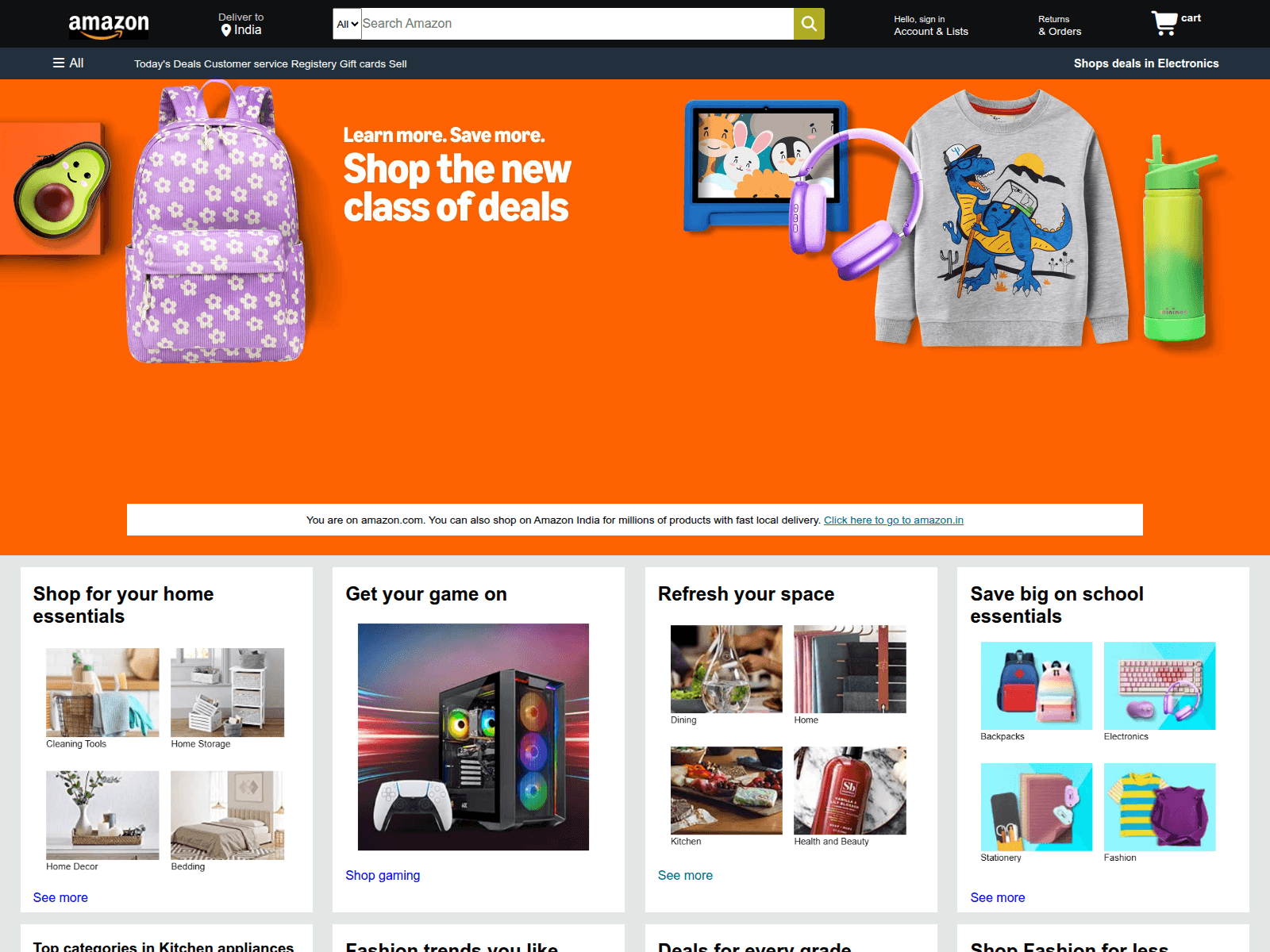 Screenshot of amazon-clone-amber-nine.vercel.app