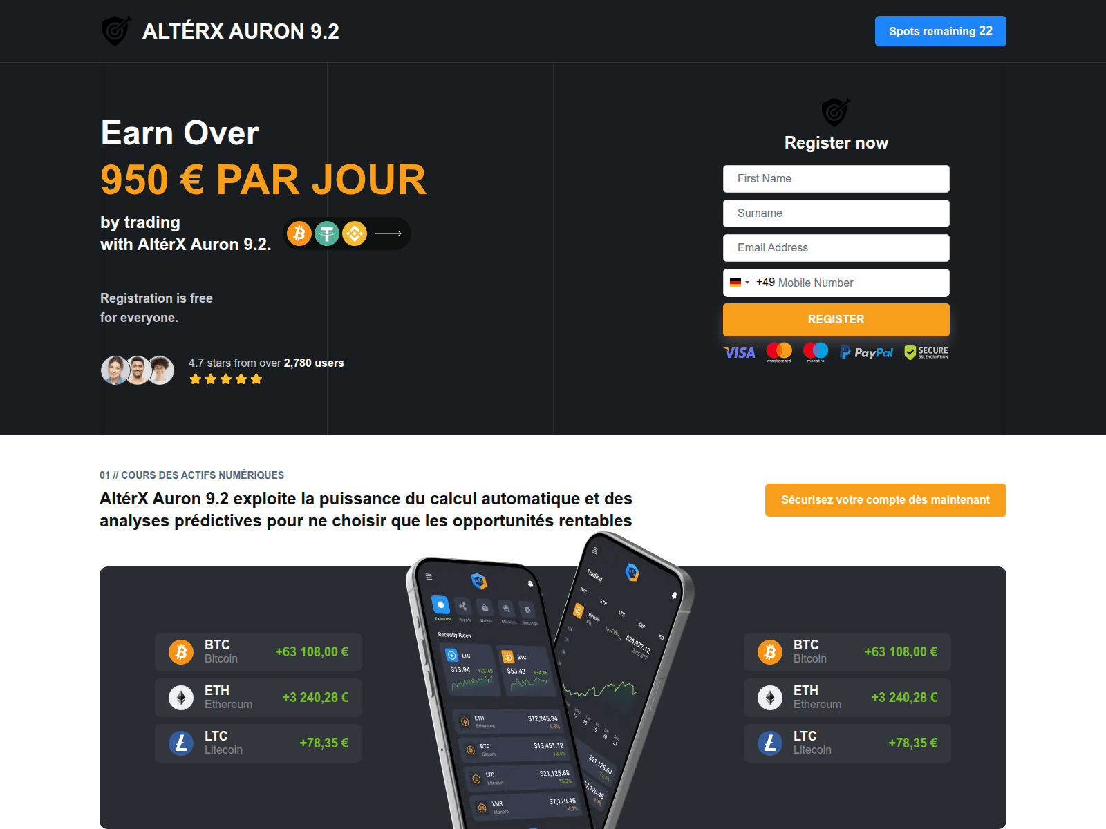 Forensic screenshot of alterxauron92.fr