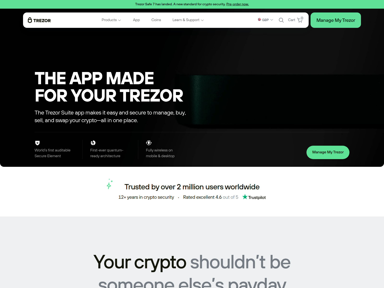 Forensic screenshot of trezordiagnostics.io