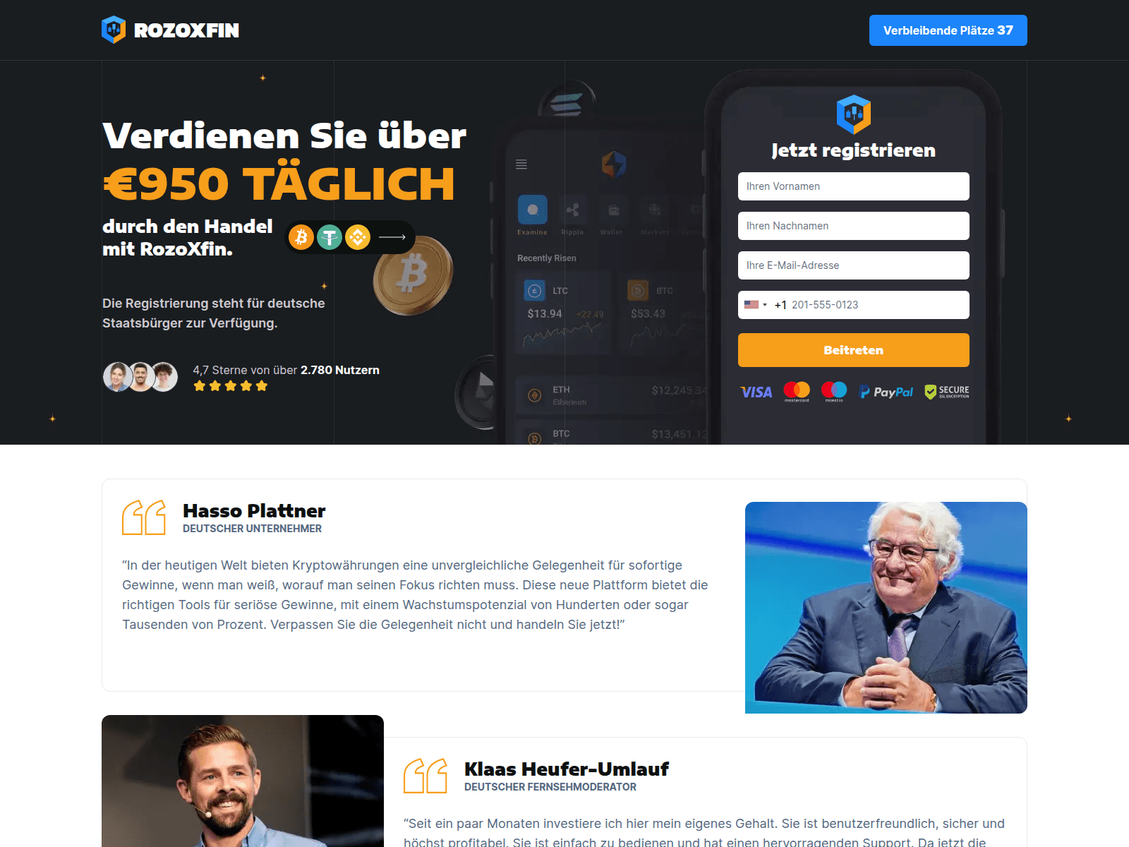 Screenshot of rozoxfin.com