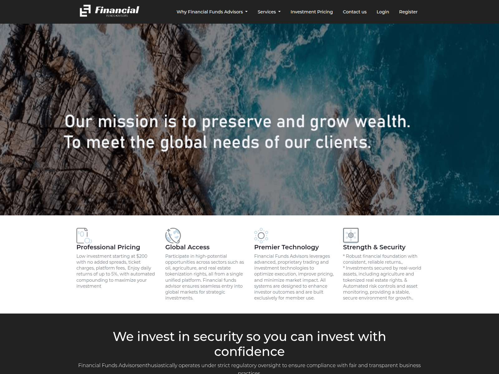 Forensic screenshot of financialfundsadvisor.com