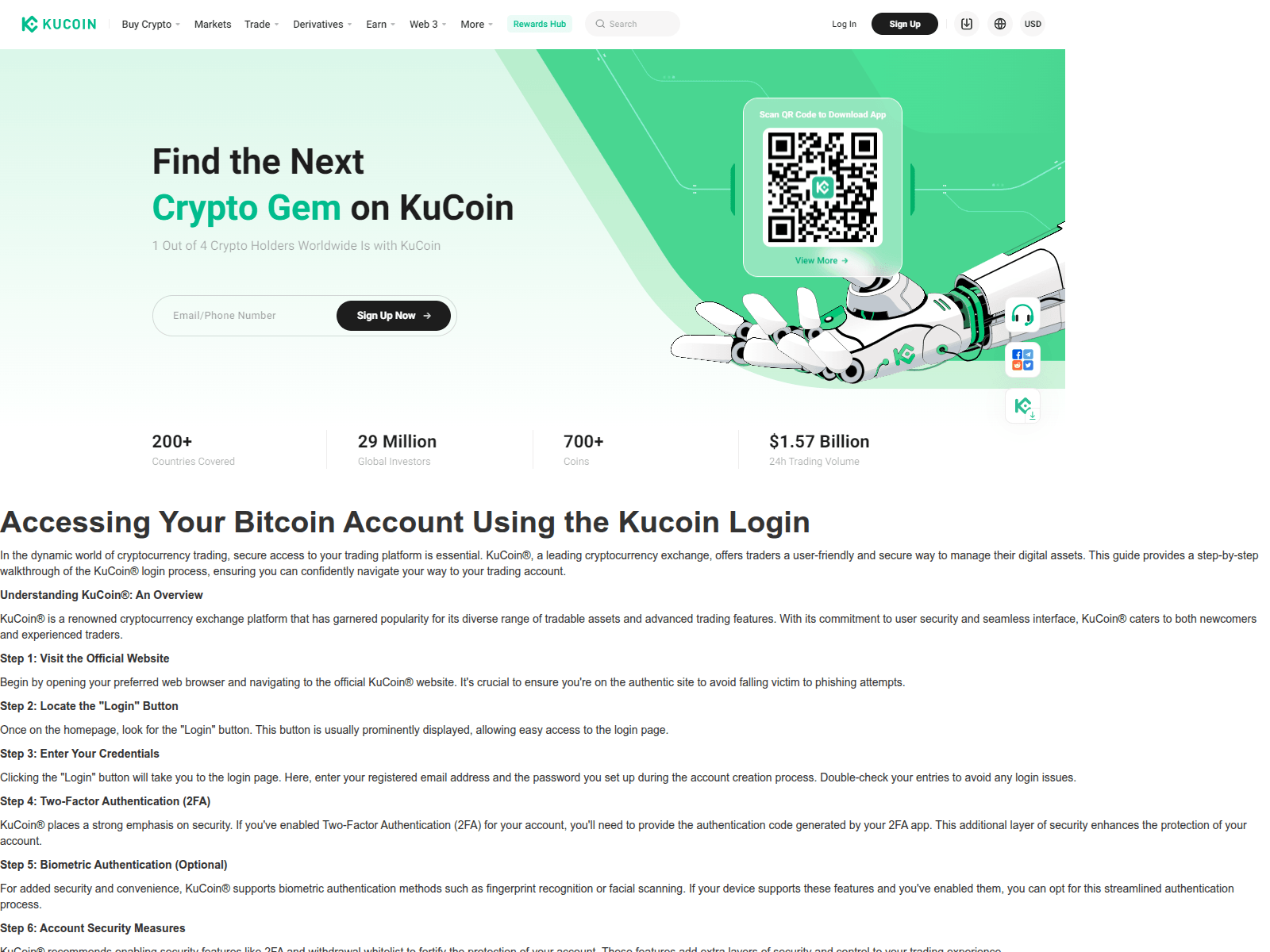 Screenshot of kucoenlogihn.webflow.io