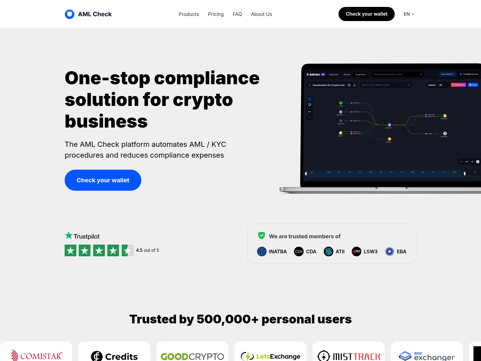 Forensic screenshot of amlbotinfo.xyz
