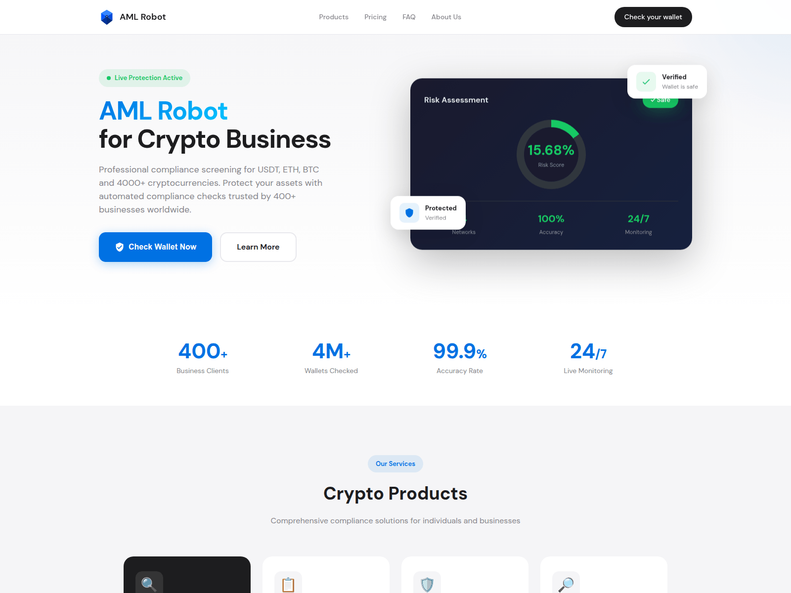 Forensic screenshot of amlrobot.net