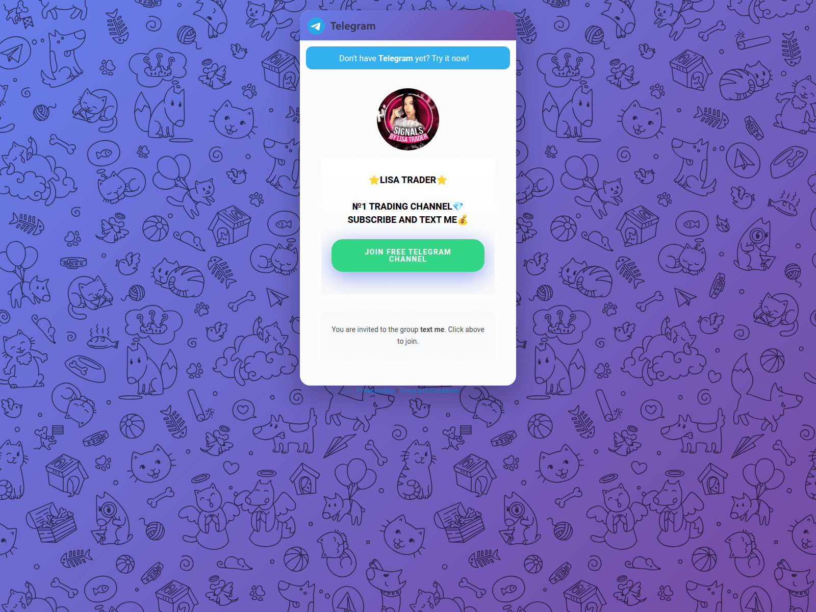 Screenshot of lisasiignals.com