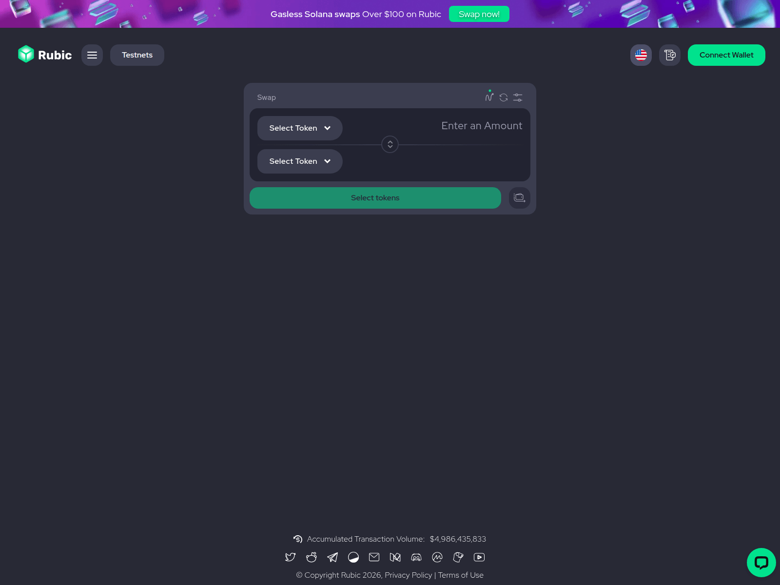Screenshot of app.rubic.lat