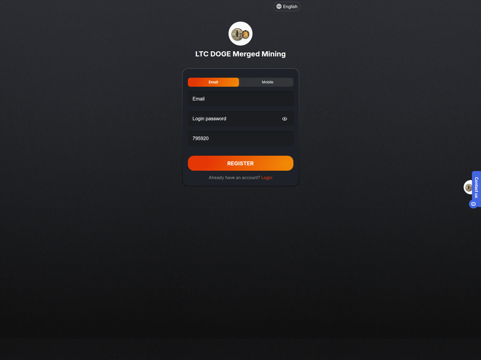 Forensic screenshot of www.ltcdoge.cc