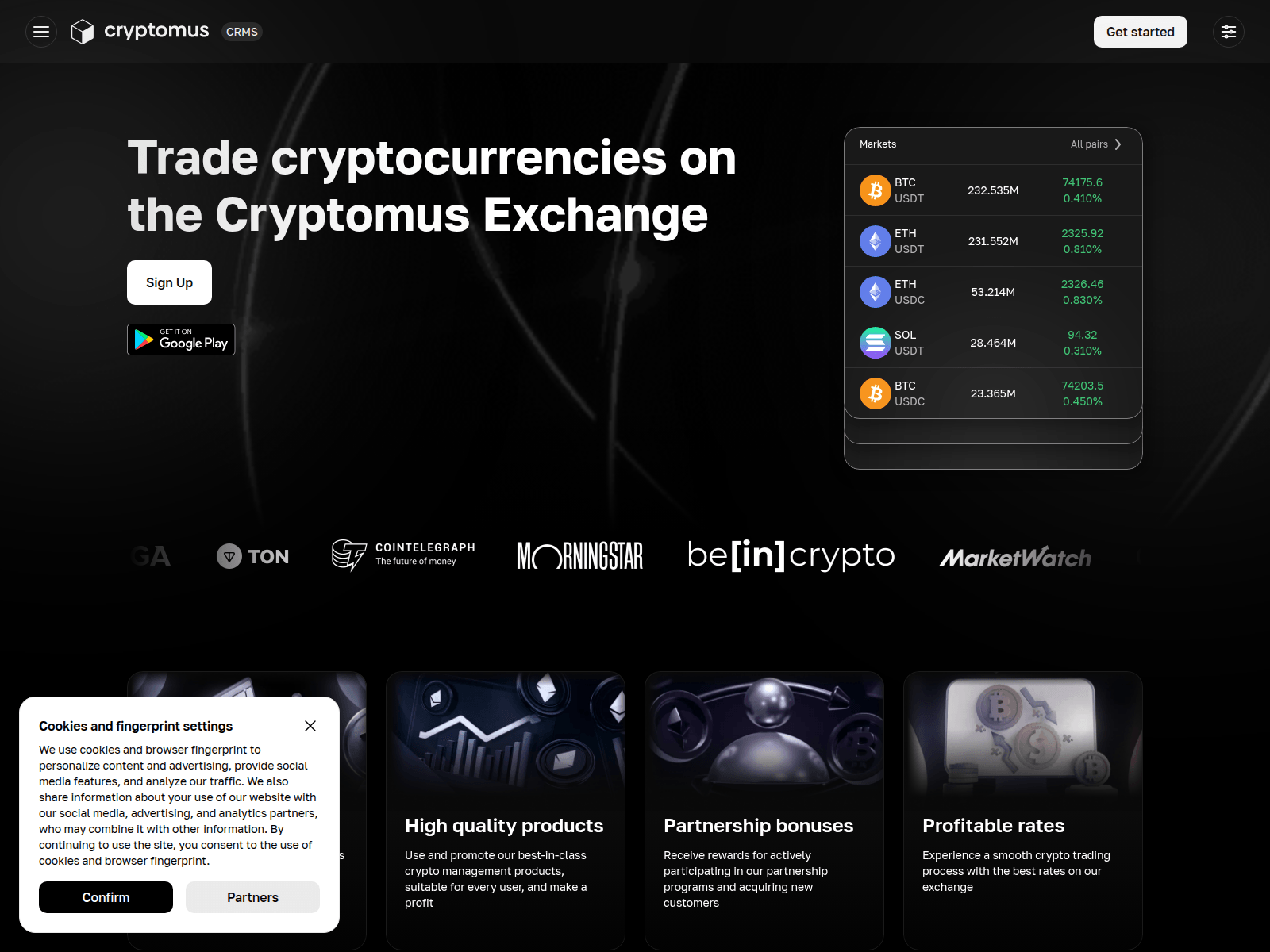Screenshot of cryptomus.id