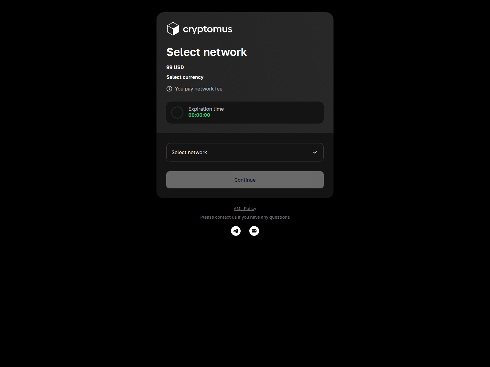 Screenshot of cryptomus.casa